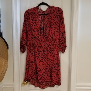 Rue 21 Red Cheetah Print Dress - used